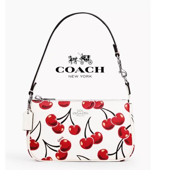Coach Nolita Cherry Print White and Red Bag - Picture 1 of 9